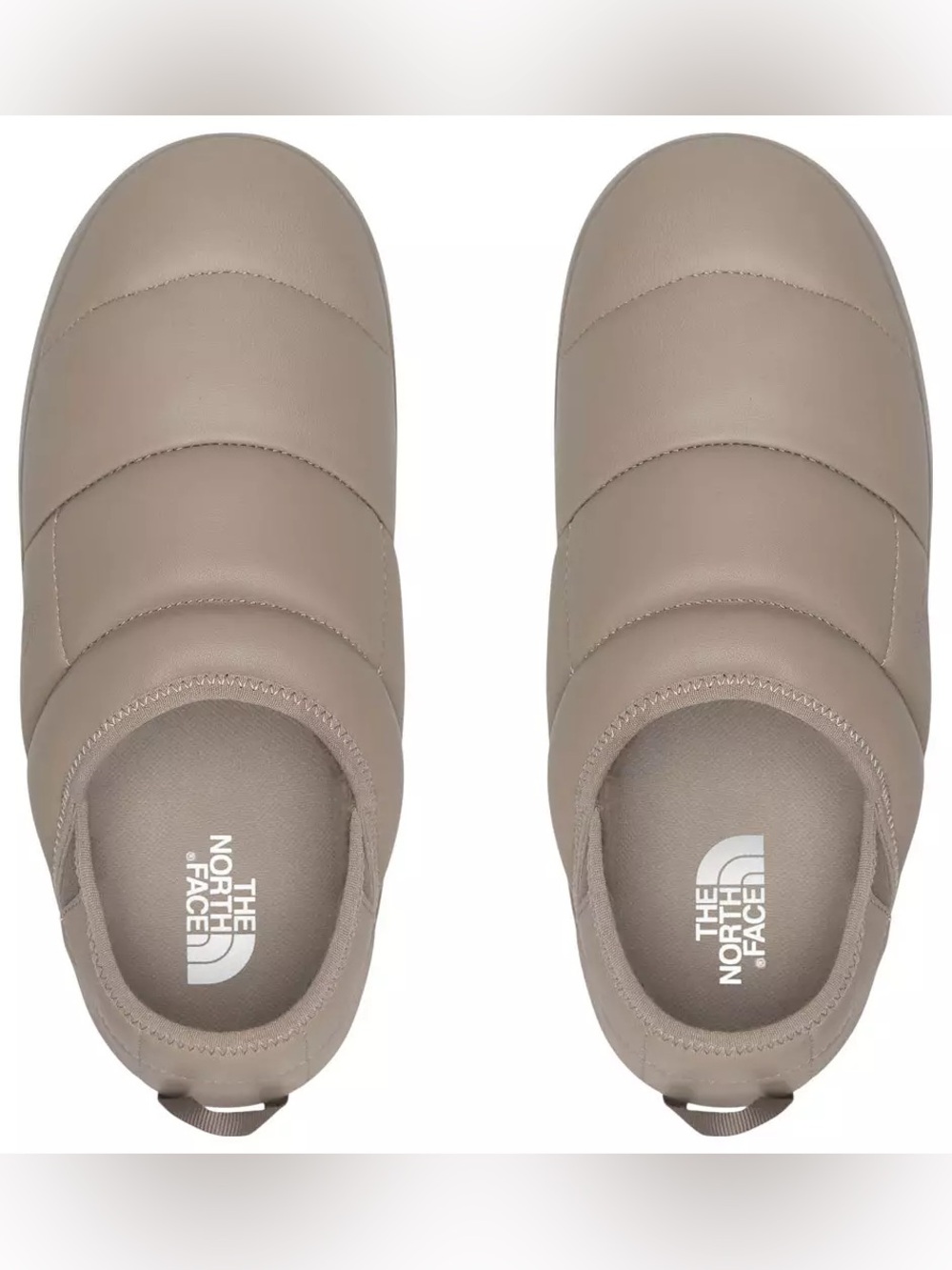 The North Face ThermoBall Traction Mules Leather in Mushroom Grey NWT